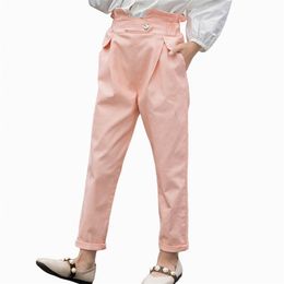 Pants For Girls High Wait Girl Casual Style Trousers Children Spring Autumn Clothing 6 8 10 12 14 210527