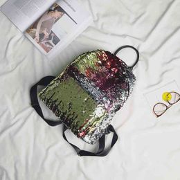 HBP Non- Sequin Q magic color backpack personality fashion student bag trend travel leisure large capacity sport.0018 88WO