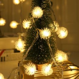 decorative patio lights Canada - Outdoor Led String Light 10M 100leds Warm White Puffer Ball Christmas Lights Decorative for Indoor Garden Patio Party and Holiday Decoration