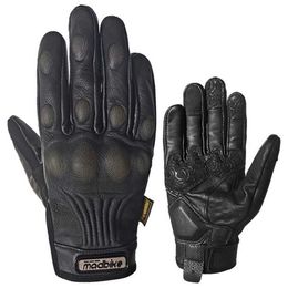 Motorcycle gloves anti-fall wear-resistant touch screen sheepskin riding gloves leather four seasons locomotive for men women H1022