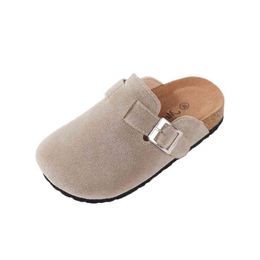Children Slippers Girls Cork Slippers Kids shoes Home Shoes baby boys Children Fashion Suede Casual Sandals spring summer 211119