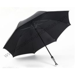 unbreakable self-defense golf car umbrellas double carbon fiberglass 210T Taiwan Formosa anti-uv black coating outdoor parasol 210320