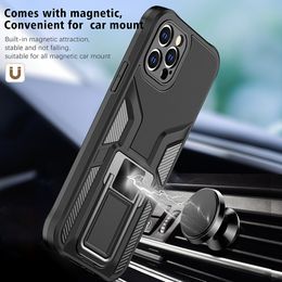 Premium-Halterung mit Magnetwagenhalter-Handy-Fällen für iPhone 12 11 PRO MAX XR XS 8 7 SAMSUNG S21 S20 HINWEISE20 PLUS Ultra-stoßdämpfende Eckenabdeckung