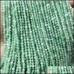 Other Loose Beads Jewelry Natural Green Aventurine 3/4Mm Faceted 6Mm/Loose Reflective For Necklace Bracelet Fors Making Drop Delivery 2021 N