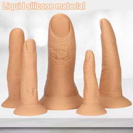Massage Finger Anal Plug with Powerful Sucker Sex Toys for Couple Butt Plug Female Masturbator G-spot Vagina Stimulator Adult Products