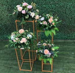 4 pieces of wedding Party Decoration geometry road lead frame background props ironwork flower stand arch