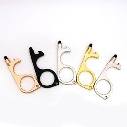 Beer Wine Openers Drinks Bottle Opener Kitchen Portable Non-slip Corkscrew Hotel Protect Epidemic No Contact Open Door Tool BH5463 WLY