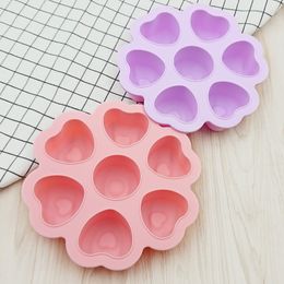 Heart Shaped Silicone Bar Products Food Supplement Box with Lid Trays Cube Mould Baby Storage Ice Tray