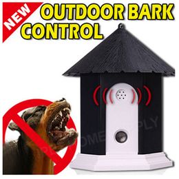 Outdoor Ultrasonic Pet Bark Control Device Barking Deterrents Equipment for Animals Dog Cat Driving Training Device Sea Shiping HHA1738