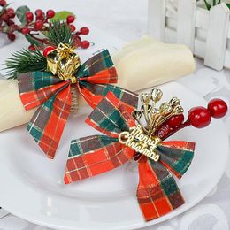 at home napkin rings Canada - Napkin Rings Elk Button Home Festival Supplies Inner Accessories Christmas Decorate Ornaments 6Pcs For Dinners Parties Decorations