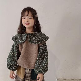 Down Coat HAYANA 2021 Winter Kids Clothes Fur Lining Girls Parkas Turn-down Collar Warm Tops Korean Casual Children Outwear