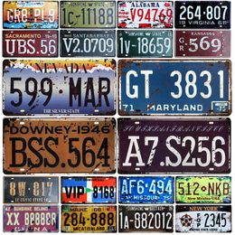 Art Painting Licence Plate Store Bar Wall Decoration Tin Signs Vintage Metal Sign Home Decor Plaques Poster Size 30X15CM