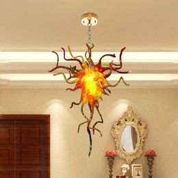 Modern Murano Glass Chandelier Light Fixture Island LED Lights Art Hand Chandeliers Furniture Living Room Pendant Lamps