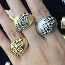 Luxury Trendy Vintage golden Big Rings Saudi Arabic Dubai Ring High Quality fashion gifts for ladies 2021