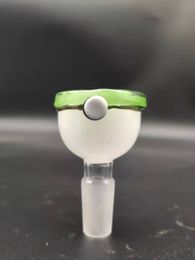 14MM Bowl Green Thick Quality Cute Glass Wide Water Bong Head Piece Bowl Holder