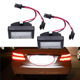 1 Set Car Styling Error Free LED License Plate Light Lamp White LED Chips Car Tail Lamp For Benz ML W164 X164X Car LED licens