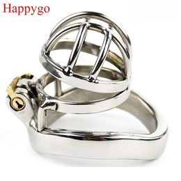 Happygo Stainless Steel Stealth Lock Male Chastity Device,Cock Cage,Penis Lock,Cock Ring,Chastity Belt A273 210323