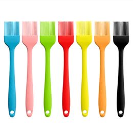 Pastry Baking BBQ Grill Brush Candy Color Silicone Brushes Cake Bread Butter Oil Cream Heatproof Cooking Basting Tools CGY164