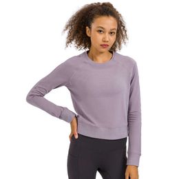 Thickened Warm Yoga Outfits Sweater Gym Clothes Running Fitness Sports Tops Long Sleeve Casual Loose Shirt Workout Fashion T-shirt