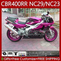 Bodywork For HONDA NC23 CBR400RR CBR400 RR 88-99 Body 66No.157 NC29 CBR 400 RR CC Rose Black 1994 1995 1996 1997 1998 1999 400CC CBR 400RR 94 95 96 97 98 99 OEM Fairing Kit