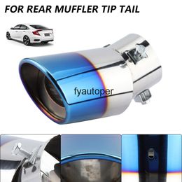 Universal Car Muffler Tip Round Stainless Steel Pipe Chrome Tail Silver Accessories