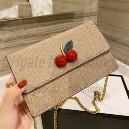 Top s quality designers Shoulder bags G Fashion womens CrossBody Genuine Leather Handbag Clutch Chain Cherry Bag 2021 Satchels Handbags ladies purse wallet