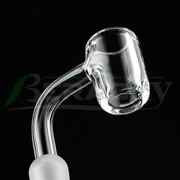 Beracky 4mm Thickness 20mmOD Flat Top Smoking Quartz Banger with 10mm 14mm 18mm Ground Joint Nails For Oil Rigs Glass Bongs