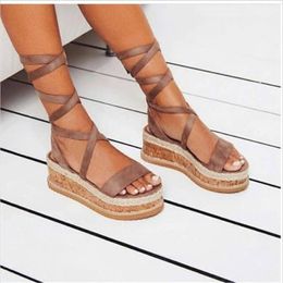 Women's 2021 Summer Cross Strap Flat Sandals Sexy Fashion Wild Roman Style Wrap Open Toe