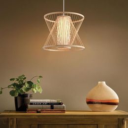 Pendant Lamps Bamboo Hanging Lamp Dining Room Restaurant Decoration Light Pot Shop Farmhouse Tea Bar Rural Small