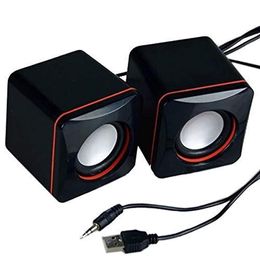 MeterMall Portable Computer Speakers USB Powered Desktop Mini Speaker Bass Sound Music Player System Wired Small Speaker