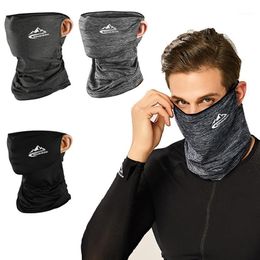 Cycling Caps & Masks Hiking Sunscreen Face Mask Scarf Ice Silk Men Motorcycle Sports Riding Neck Collars Turban Balaclava With Ear Hook