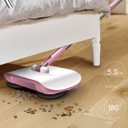 NEW Pink Automatic Hand Push Sweeper Magic Rotate No Electric Household Tool Home Cleaning Accessories Lazy Broom