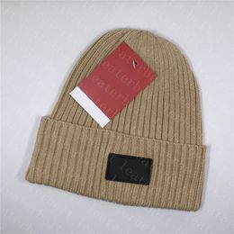 Luxury Cotton Beanie Caps Oversize Warm Skull Cap Letter Solid Simple Bonnet Dome Elasitc Knitted Hat