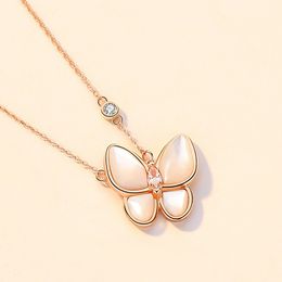 2021 summer new butterfly necklace temperament go with INS small public style fritillary pendant