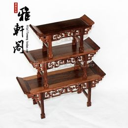 Nature wood pedestal traditional asian design rock vase teapot rectangle stand 210318