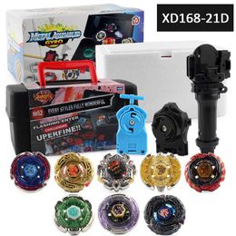 Beybleyd Busrt Gyroscope Set with Storage Box XD168-21 Constellation in Tool Box Combo 8 Combination Toy with Handle Launcher X0528