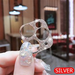 Designed For iPhone13 12 11Cell Phone cases Camera Lens Protector Crystal Diamond Cases Glitter cover Metal Protective Decoration Sticker 4 Color UF156