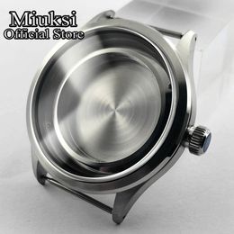 1mm sterile silver watch case sapphire glass fit ETA 2836, Miyota 8205 8215 821A Mingzhu DG 2813 3804 movement