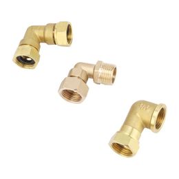 brass water pipe fittings Canada - Watering Equipments 1 2" Male Female Thread Union Elbow Connector Brass Water Pipe Fittings Copper Connection Adapters Garden Irrigation 1 P