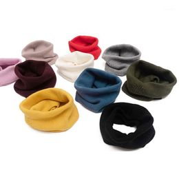 Outdoor 2022 Autumn And Winter Warm Hollow Collar Solid Colour Fake Single Loop Knitted Woollen Face Mask Cycling Caps & Masks