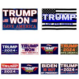 Trump Won 2024 Flag 90*150cm Polyester US Presidential Election Flag 2024 Trump Flags Garden Banner 10 Style XD24926