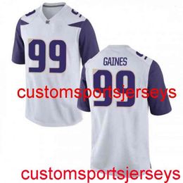 Stitched 2020 Men's Women Youth 99 Greg Gaines Washington Huskies White NCAA Football Jersey Custom any name number XS-5XL 6XL