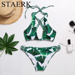 Women's Swimwear STAERK Floral Print Bikinis 2021 Women Swimsuit Beach Bathing Suit Maillot De Bain Femme Biquini Sexy Brazilian Bik