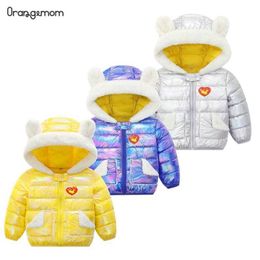 Baby Down Winter Jacket Baby Girl Jacket Hoodies Infant Boys Jackets Children Shiny Cotton Outwear Tops For Toddler Girl Coats H0909