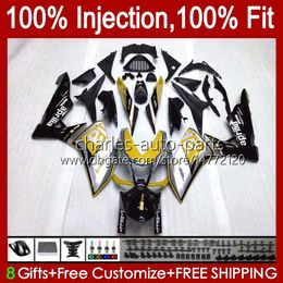 Injection For Aprilia Gold Silvery RSV1000RR RSV4 RSV-1000 Body 39No.108 RSV 1000 RSV1000 R RR 09 10 11 12 2013 2014 2015 RSV1000R 2009 2010 2011 2012 13 14 15 OEM Fairing