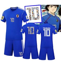 Anime Captain Tsubasa Cosplay Costume Nankatsu Elementary School Tsubasa Ozora T Shirt Uniform Cosplay top+pants