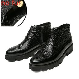 Handmade Classic Men Boots lace up High Quality Leather Men Dress Shoes fashion Outdoor Autumn Man Moccasins Men Ankle Boots