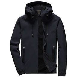Brand Jacket Men Zipper Winter Spring Autumn Casual Solid Hooded Jackets Men's Outwear Slim Fit High Quality M-8XL 210928