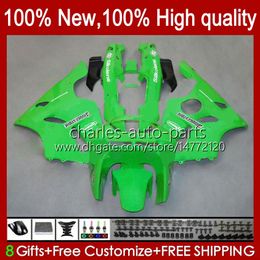 Fairings For KAWASAKI NINJA ZX 6R 636 600CC 600 CC ZX-636 ZX6R 94 95 96 97 Bodywork 50HC.37 ZX636 ZX-6R 94-97 ZX600C ZX600 ZX 6 R 1994 1995 1996 1997 Bodys kit glossy green