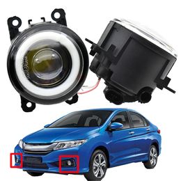 fog light with for Honda City Grace Ballade 2014-2018 high quality pair Daytime Running Lights LED Angel Eye Styling